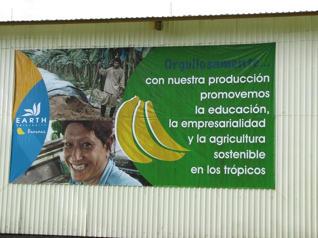 banana packaging factory sign, costa rica, copyright athena rayne anderson