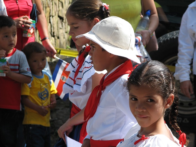 children in parade, costa rica, copyright athena rayne anderson